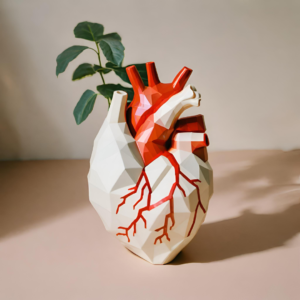 Heart vase Low poly